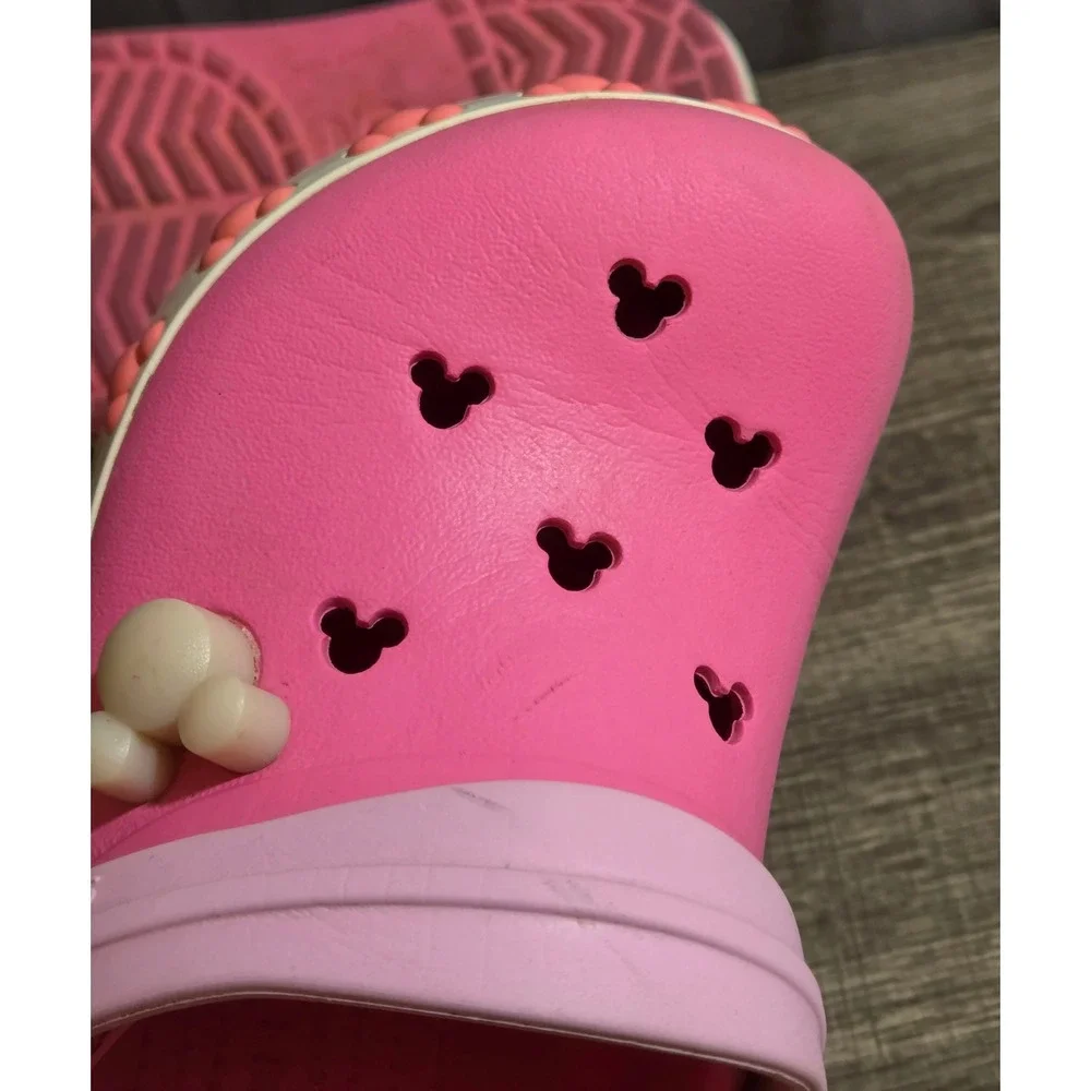 Crocs Disney Mickey Mouse Fun Lab Shoes Youth Size J2 Pink